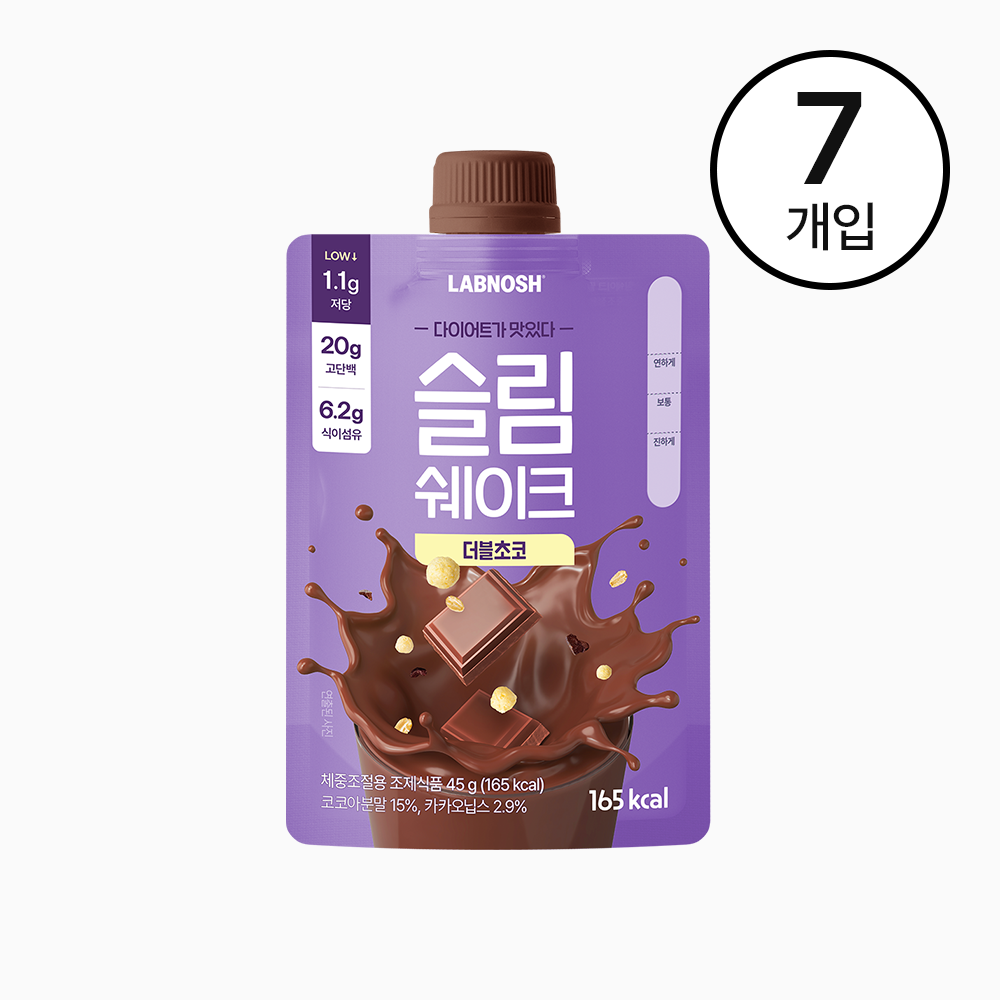 [랩노쉬] 슬림쉐이크 더블초코 (7개입)