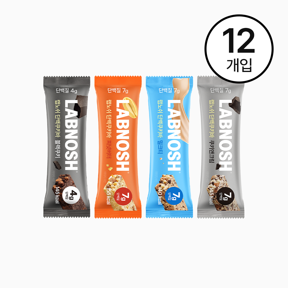 [랩노쉬] 단백쿠키바 4종 (12개입)